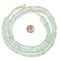 The Bead Chest African Disk Recycled Glass Beads - Full Strand of Eco-Friendly Ghanaian Rondelle Beads (Clear)